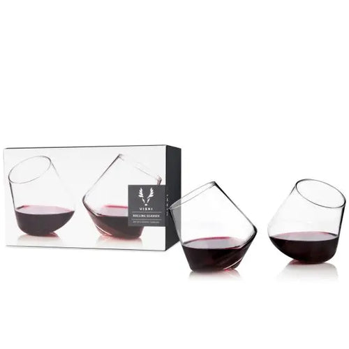 Rolling Crystal Wine Glasses by Viski Shefu choice