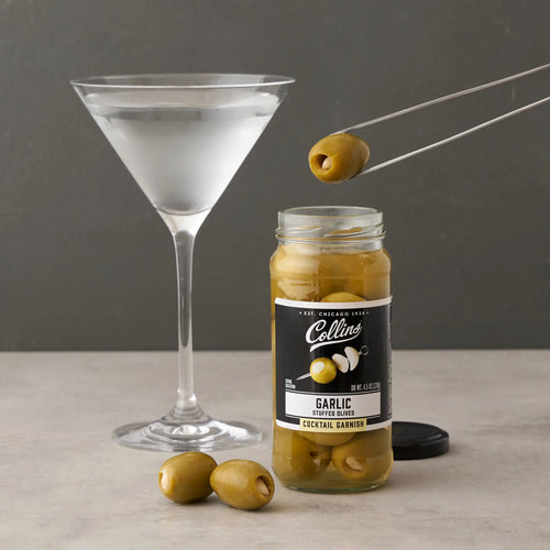 4.5 oz. Garlic Cocktail Olives Shefu choice