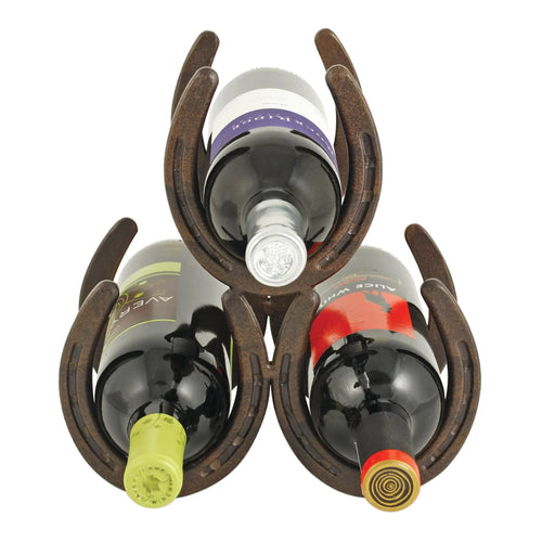 Horseshoe 3 Bottle Metal Wine Rack by Foster & Rye™ Shefu choice