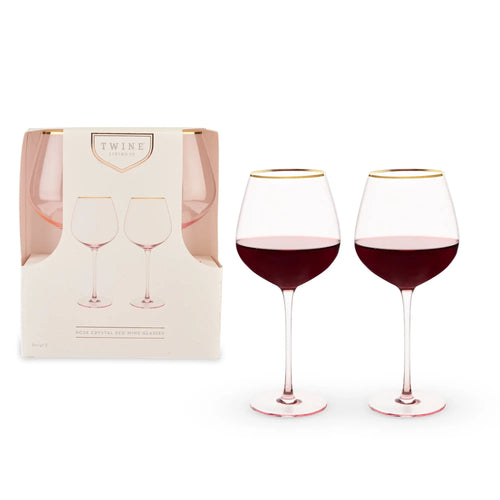 Rose Crystal Red Wine Glass Set by Twine® Shefu choice
