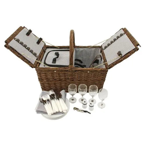 Cape Cod Wicker Picnic Basket by Twine® Shefu choice
