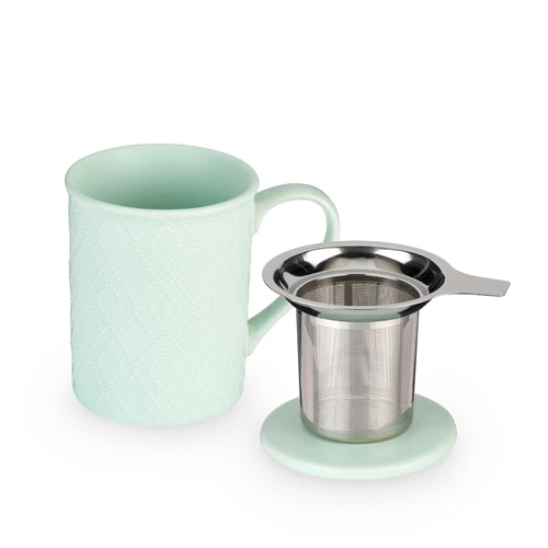 Annette™ Souk Mint Ceramic Tea Mug & Infuser by Pinky Up® Shefu choice