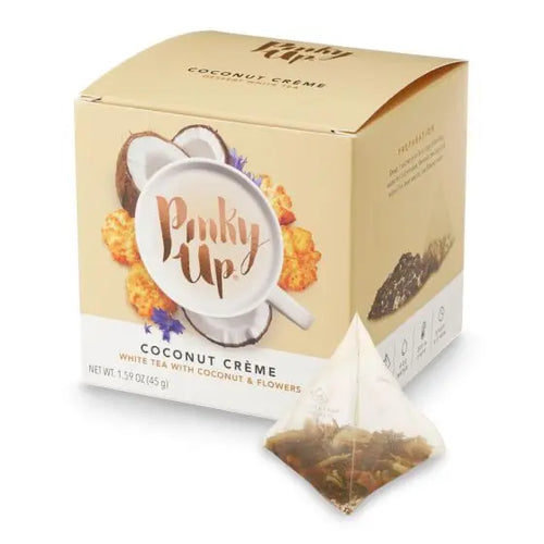 Coconut Crème Pyramid Tea Sachets by Pinky Up Shefu choice