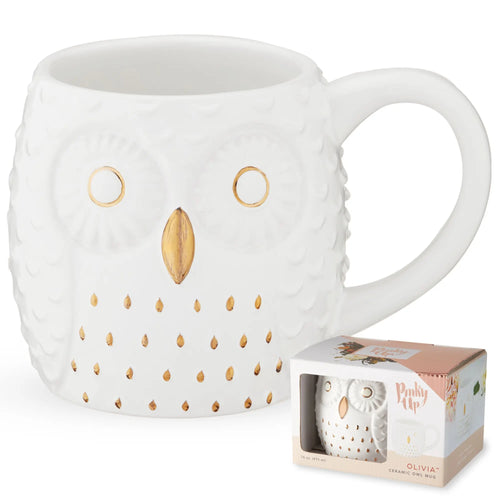 Olivia Ceramic Owl Mug by Pinky Up Shefu choice