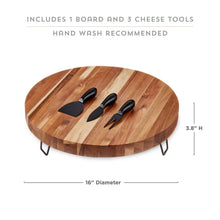 Load image into Gallery viewer, Acacia Footed Cheese Board &amp; Knife Set by Twine Living Twine
