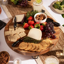 Load image into Gallery viewer, Acacia Footed Cheese Board &amp; Knife Set by Twine Living Twine
