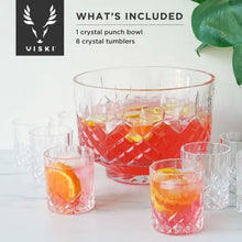 Cargar imagen en el visor de la galería, Admiral Punch Bowl with 8 Tumblers by Viski Shefu choice
