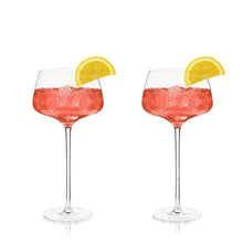 Lade das Bild in den Galerie-Viewer, Angled Crystal Amaro Spritz Glasses by Viski Viski
