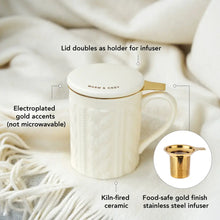 Carregar imagem no visualizador da galeria, Annette Knit Ceramic Tea Mug &amp; Infuser by Pinky Up Pinky Up (Accessories)
