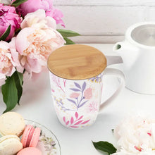 Cargar imagen en el visor de la galería, Bailey Botanical Bliss Ceramic Tea Mug &amp; Infuser by Pinky Up TRUE
