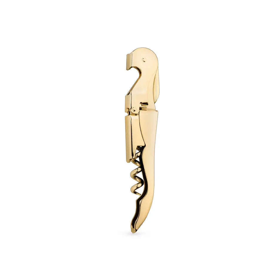 Belmont 24k Signature Double-Hinged Corkscrew in Gold Viski TRUE