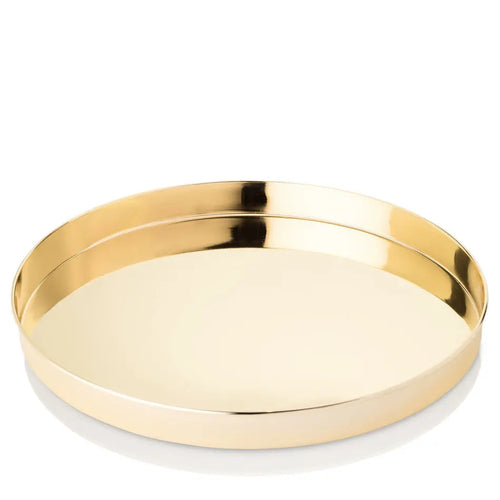 Belmont Round Serving Tray in Gold by Viski Viski