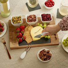 Charger l&#39;image dans la galerie, Acacia &amp; Slate Cheese Board Set w/Ceramic Bowls by Twine Living Shefu choice
