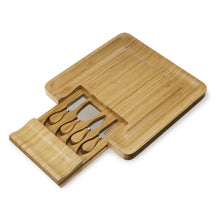 Cargar imagen en el visor de la galería, Four Piece Bamboo Cheese Board and Knife Set by Twine Twine
