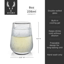 Cargar imagen en el visor de la galería, Glacier Double Walled Chilling Wine Glass by Viski Viski
