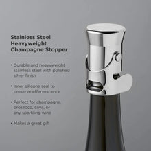 Charger l&#39;image dans la galerie, Harrison Heavyweight Champagne Stopper in Silver Viski Viski
