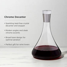 Load image into Gallery viewer, IRVING CHROME-RIMMED CRYSTAL DECANTER TRUE
