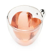 Cargar imagen en el visor de la galería, Kendall Heart Double Walled Glass Tea Mug Shefu choice
