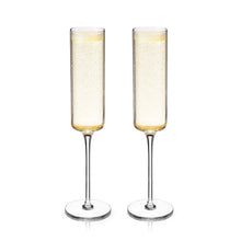 Load image into Gallery viewer, LAUREL CRYSTAL CHAMPAGNE FLUTES SET OF 2 TRUE
