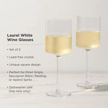 Load image into Gallery viewer, LAUREL CRYSTAL WHITE WINE GLASSES SET OF 2 TRUE

