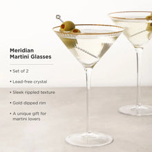 Carregar imagem no visualizador da galeria, Meridian Crystal Martini Glasses Viski Viski
