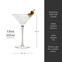 Carregar imagem no visualizador da galeria, Meridian Crystal Martini Glasses Viski Viski
