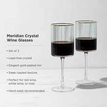 Load image into Gallery viewer, Meridian Crystal Wine Glasses Viski Viski
