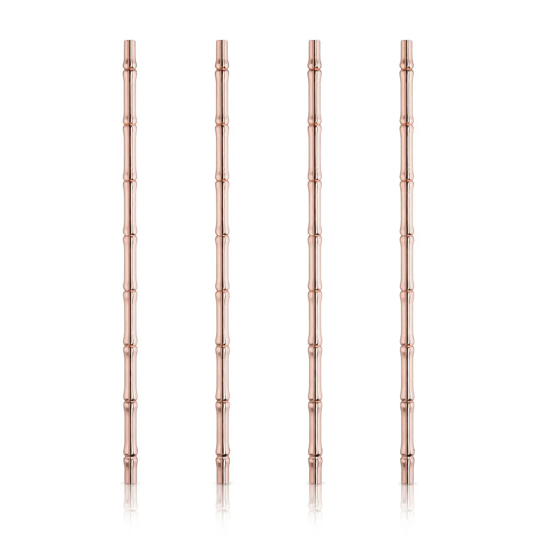 PACIFIC BAMBOO STRAWS IN COPPER SET OF 4 TRUE