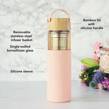 Lade das Bild in den Galerie-Viewer, Paige Glass Travel Mug in Coral by Pinky Up Pinky Up (Accessories)
