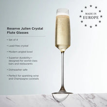 Carregar imagem no visualizador da galeria, RESERVE JULIEN CRYSTAL FLUTE GLASSES SET OF 4 Shefu choice
