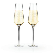 Carregar imagem no visualizador da galeria, Raye Crystal Angled Champagne Flutes by Viski Viski
