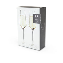 Carregar imagem no visualizador da galeria, Raye Crystal Angled Champagne Flutes by Viski Viski
