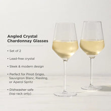 Load image into Gallery viewer, Raye Crystal Angled Chardonnay Glasses Viski Viski
