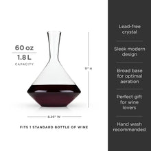 Lade das Bild in den Galerie-Viewer, Raye Crystal Angled Wine Decanter Viski Viski
