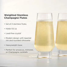 Carregar imagem no visualizador da galeria, Raye Weighted Stemless Champagne Flutes Viski Viski
