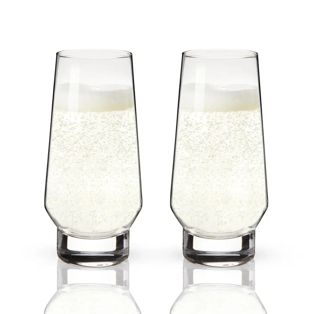 Raye Weighted Stemless Champagne Flutes Viski