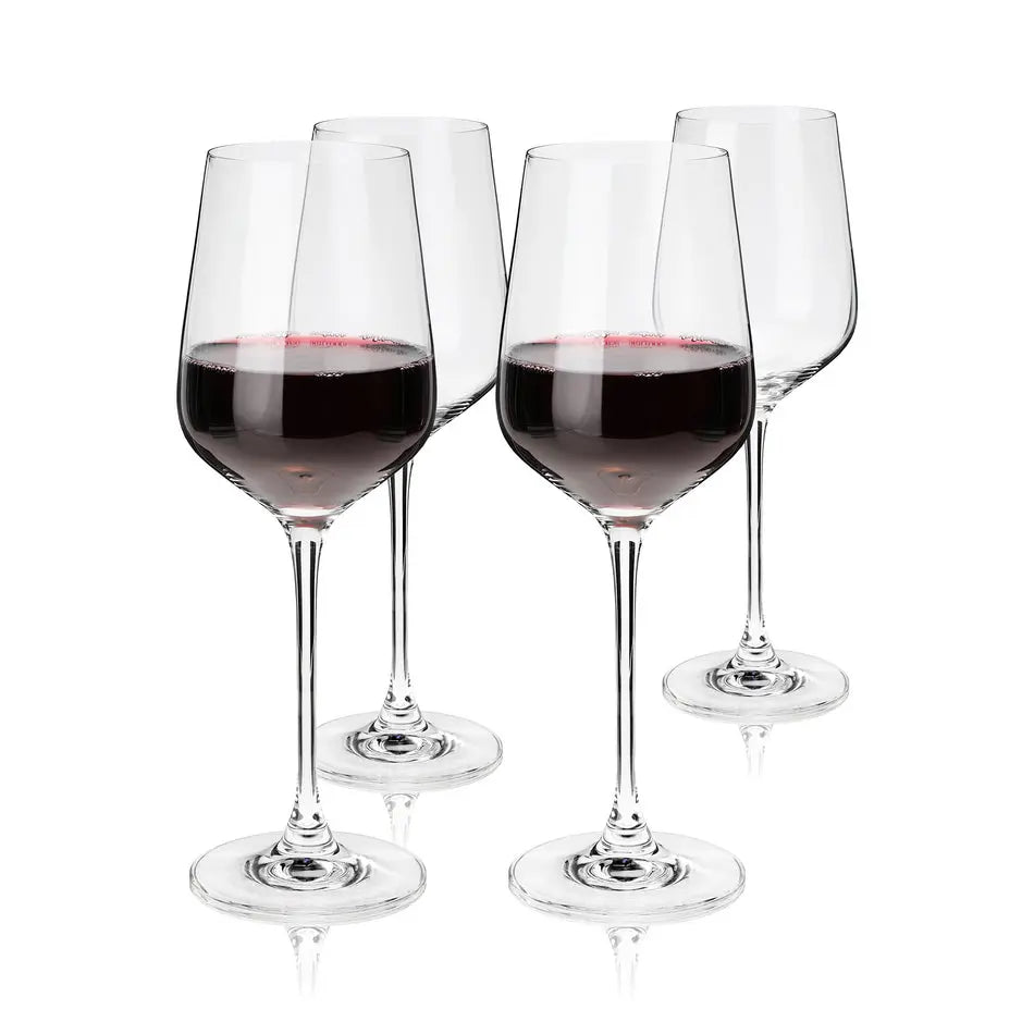 Reserve Inez Crystal Bordeaux Glasses, Set of 4 by Viski Viski