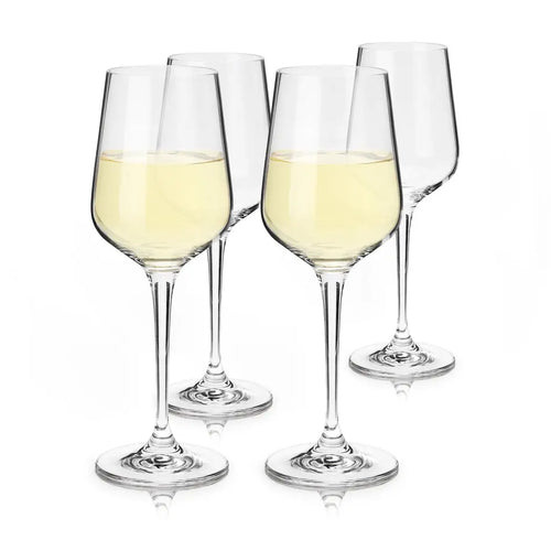 Reserve Inez Crystal Chardonnay Glasses, Set of 4 by Viski Viski