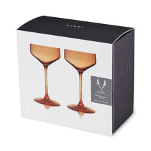 Cargar imagen en el visor de la galería, Reserve Nouveau Crystal Coupes in Amber by Viski (set of 2) Shefu choice
