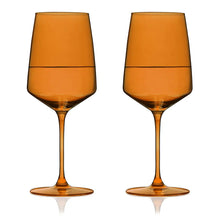 Carregar imagem no visualizador da galeria, Reserve Nouveau Crystal Wine Glasses in Amber Viski Viski
