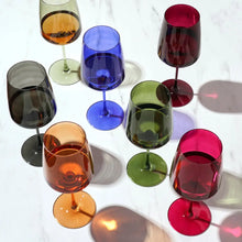 Load image into Gallery viewer, Reserve Nouveau Crystal Wine Glasses in Amber Viski Viski
