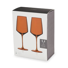 Load image into Gallery viewer, Reserve Nouveau Crystal Wine Glasses in Amber Viski Viski
