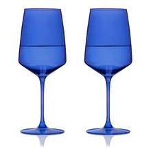 Lade das Bild in den Galerie-Viewer, Reserve Nouveau Crystal Wine Glasses in Cobalt Viski Viski
