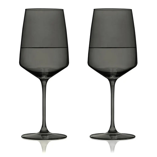 Reserve Nouveau Crystal Wine Glasses in Smoke Viski Viski