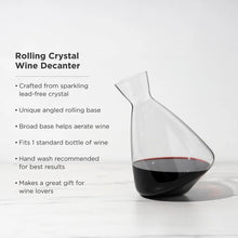 Lade das Bild in den Galerie-Viewer, Rolling Crystal Wine Decanter Viski Viski
