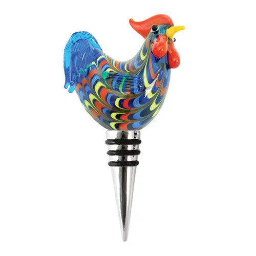 Rooster Glass Bottle Stopper Twine Twine