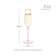 Charger l&#39;image dans la galerie, Rose Crystal Champagne Flute Set by Twine Twine
