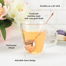 Lade das Bild in den Galerie-Viewer, Rose Gold Heart Tea Infuser by Pinky Up Pinky Up
