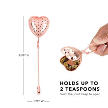 Lade das Bild in den Galerie-Viewer, Rose Gold Heart Tea Infuser by Pinky Up Pinky Up
