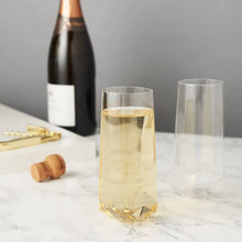 Load image into Gallery viewer, SENECA FACETED CRYSTAL STEMLESS CHAMPAGNE FLUTES SET OF 2 TRUE
